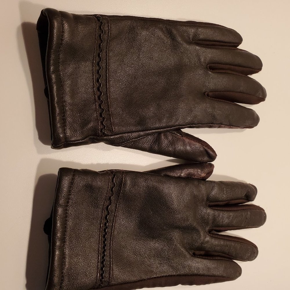 Aris Brown Touchscreen Women's Leather Gloves
